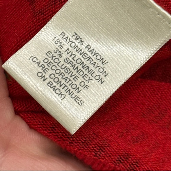 Susan Bristol Modern Sequin Holiday Christmas Cardigan Medium - Picture 8 of 8